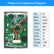 Metal Keypad Reader LED Backlight RFID 125khz for Access Control System Proximity Card Standalone 1000/2000 User Door Lock Entry