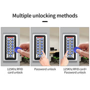 Standalone Metal Keypad Backlit WG RFID 125khz Reader for Access Control System Proximity Card 2000 User Door Lock Outdoor Entry