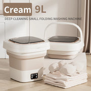 9L Foldable Washing Machine With LCD Display Spin Dryer Automatic Mini Underwear Sock Centrifuge Portable Mini Washing Machine