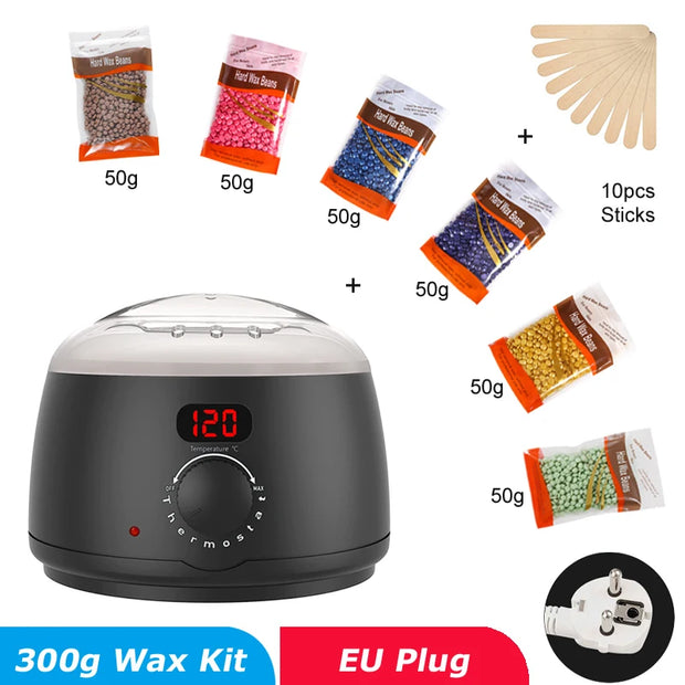 SUNANTH Hair Removal Wax Heater Machine Digital Display Screen Depilatory Hard Wax Melt Warmer Paraffin Waxing Beans Epilator