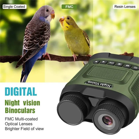 Binoculars Night Vision Telescope Rechargeable 2.5K UHD 8X Digital Zoom 4K Photo 2.5K UHD Video 40MP for Hunting Camping