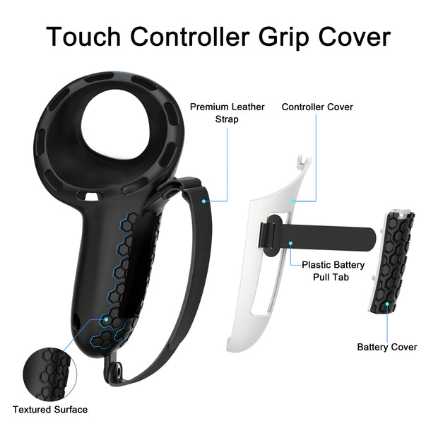 10-in-1 soft Silicone Controller Case for Meta Quest 3 /3S Headset Grip Protector with Battery cover For Quest 3/3S Accessories