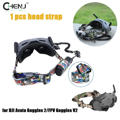 Cartoon Head Strap For DJI Avata Goggles 2/FPV Goggles V2 Head Strap Battery Storage Case Elite Strap Battery Holder Accessories