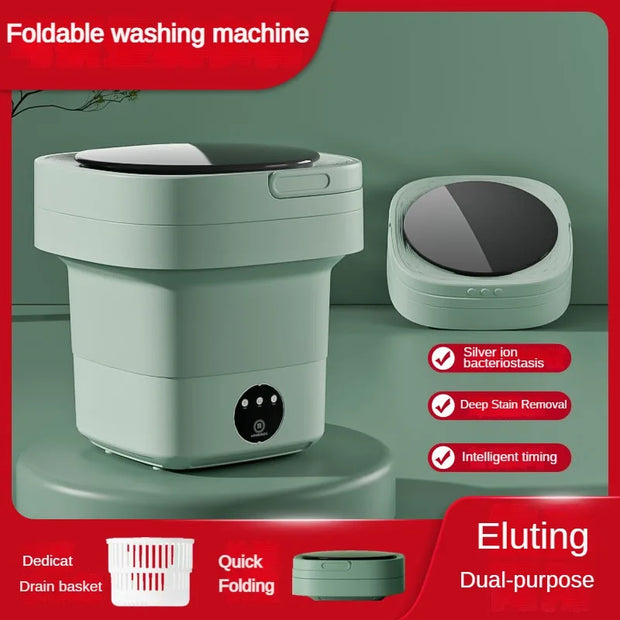 Portable Foldable Washing Machine With Spin Dryer Automatic Mini Underwear Sock 110v/220V Washing Machine With Centrifuge 8L