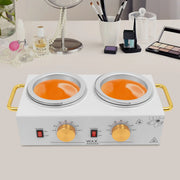 Bymaocar Double Pot Wax Heater Electric Wax Heater Wax Heating Machine for Skin Care