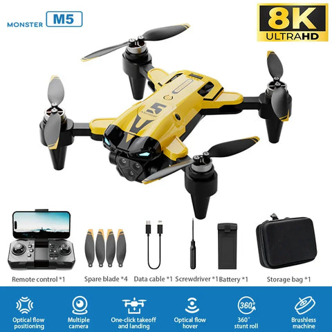 M5 Drone 8K Professional HD Dual Camera Dron Brushless Motor 5G WIFI  GPS HD Aerial Photography Dual-Camera Quadcopter Helicopte