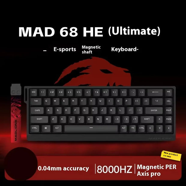 MADLIONS MAD 60/68HE Magnetic Switch Keyboard Wired Gaming Keyboard Hot Swap Rapid Trigger Custom Keyboard PC Gamer Accessories