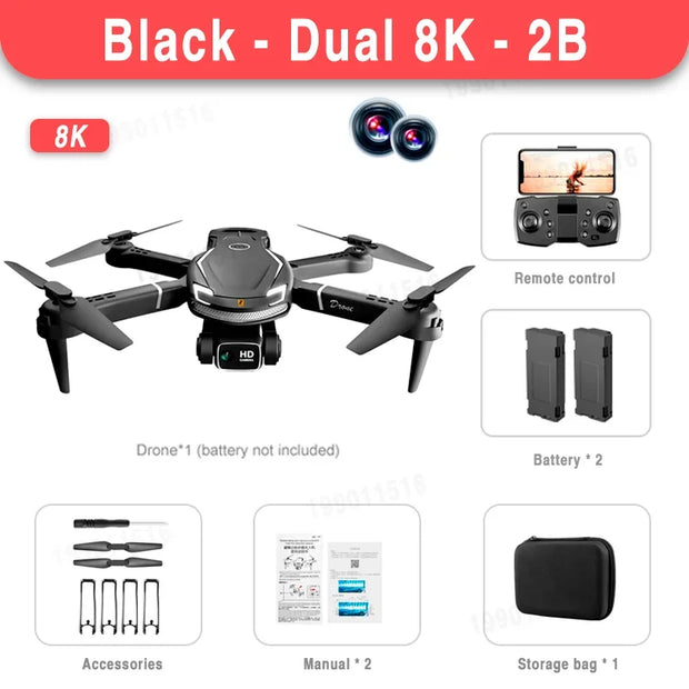 Lenovo V88 Drone 8K Professional HD Aerial Dual-Camera 5G GPS Obstacle Avoidance Drone Remote Control Quadcopter Toy UAV 10000M