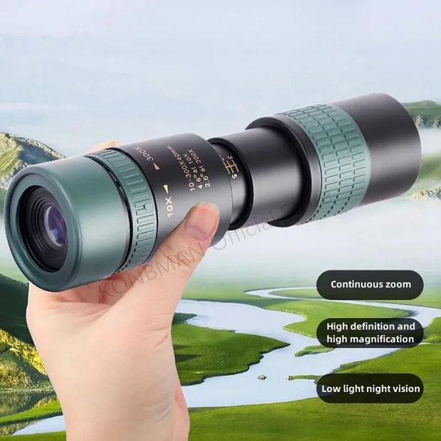 10-300X Zoom High Definition Powerful Binocular Telescope Remote Portable High Quality Professional Hunting Monocular Telescope