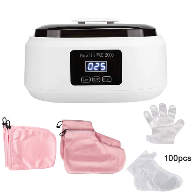 Hands and Feet Mask Warmer Paraffin Wax Bath Heater Machine Moisturizing Hydrating Kit Hand Waxing Spa Smooth and Soft Skin Care