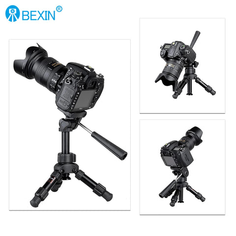 BEXIN MS02 Portable Tripode Photography Travel Portable Compact Lightweight Mini Tripod Camera Stand with Head For iphone Camera