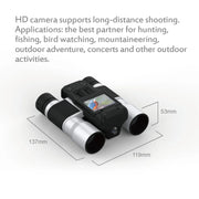 W32 2.0" 1080P HD LCD 2-in-1 Digital Camera Recording Binoculars Microscope 12x32 Digital Optical Zoom 270 Degree Rotating