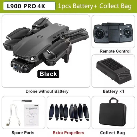 L900 Pro SE MAX GPS Drone 4K Professional Dual HD Camera 5G WIFI 360° Obstacle Avoidance Brushless Motor Rc FPV Quadcopter Dron