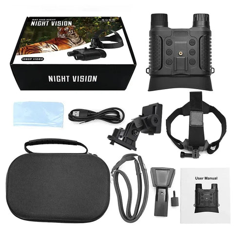 Night Vision Binoculars NV8160 8X Digital Zoom Tactical Helmet Head Mount Goggles Hunting Telescope 4K Infrared Binoculars