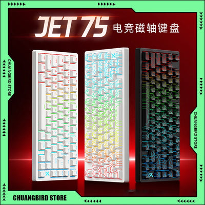 Mchose New Jet75 Magnetic Switch Mechanical Keyboard Wired Esports RGB 8k Polling Rate Gaming Customized Keyboard Pc Accessories