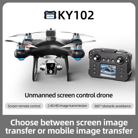 2025 New K102 Screen Controlled Version Drone 4K Camera Brushless Motor Obstacle Avoidance Foldable Quadcopter Dron RC Toys