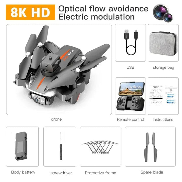 P11 Pro Max Drone 8K 5G GPS Dual-Camera Obstacle Avoidanc Brushless Professional HD Aerial Photography  Quadrotor Children Gifts