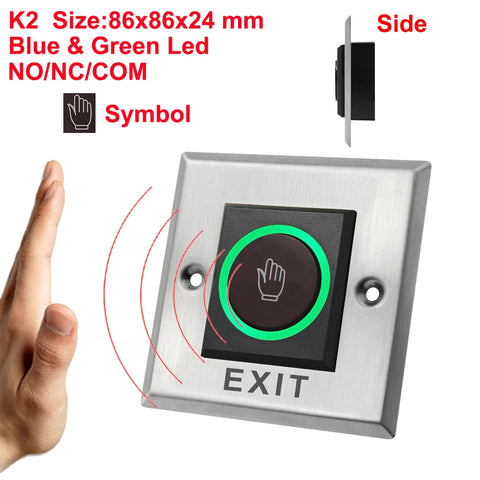 DC12V 24V Touchless Open Electronic Lock Release Switch IR Contactless Infrared No Touch Exit Button for Access Control System