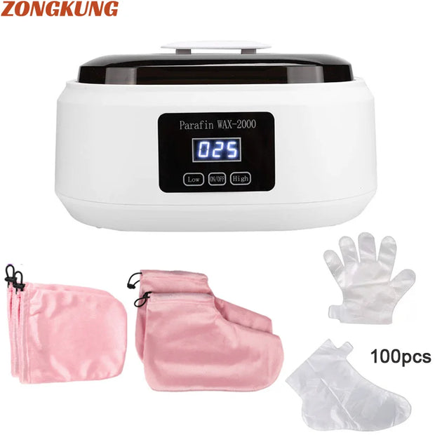 Hands and Feet Mask Warmer Paraffin Wax Bath Heater Machine Moisturizing Hydrating Kit Hand Waxing Spa Smooth and Soft Skin Care