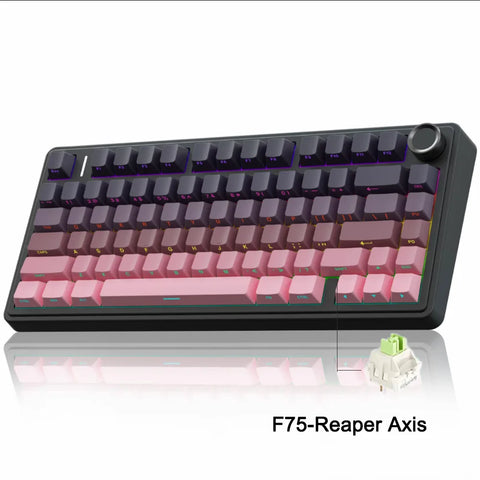 AULA F75 2.4G Wireless/Bluetooth/Wired Gaming Mechanical Keyboard RGB Customized 75% Layout OEM Profile Gasket Structure