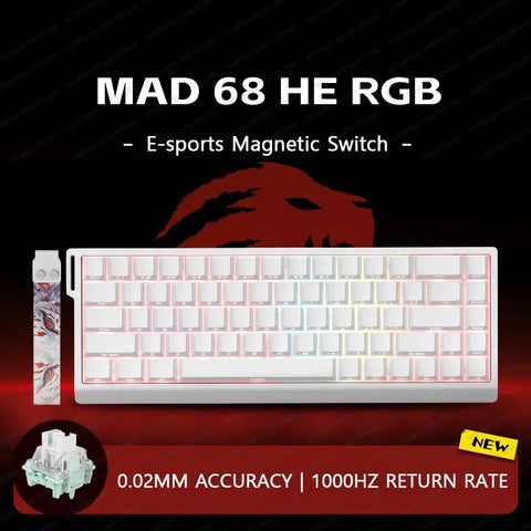 MADLIONS Mad 60he Mad60HE Mad 68HE Mechanical Keyboard Magnetic Switch Wired Hot Swap 8K Polling Rate Customized Gaming keyboard