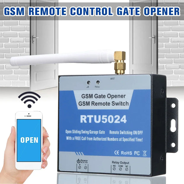 RTU5024 2G/4G GSM gate opener Door Access switch opener Wireless Phone Electric Gate Remote Free Call Relay 850/900/1800/1900MHz