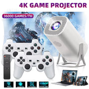 S40 Max Game Consoles Projector WIFI Portable Intelligent Beamer Quad core ARM Cortex-A53 Support GB PS1 PSP NES SFC Games