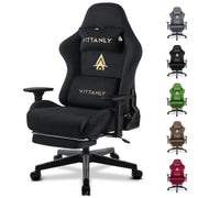 Gaming Chair Luxurious Breathable Office Chair Faux Suede Game Chair Ergonomic Gamer Chair With Footrest Headrest Lumbar Cushio