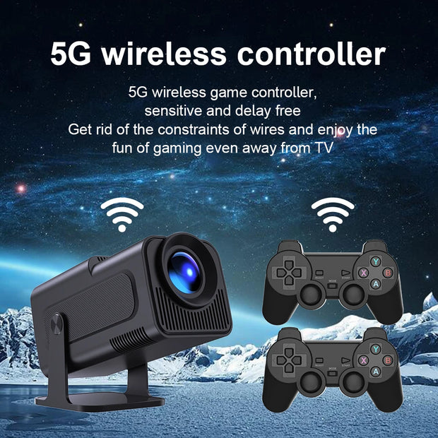 Velec Retro Video Game Projector with Built-in 20000+ Game Handheld Wireless Controller Children's Games Stick Christmas Gift