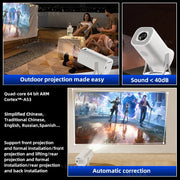 S40MAX Android 11 Gaming Projector Home Theater Wireless Gaming Controller Dual WIFI 1280*720P For MirrorCast/Youtube/Disney+