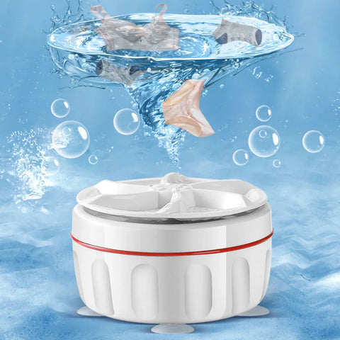 1-5pcs Ultrasonic Turbo Washing Machine Laundry Portable Travel Washer Air Bubble And Rotating Mini Washing Machine Mini Washing