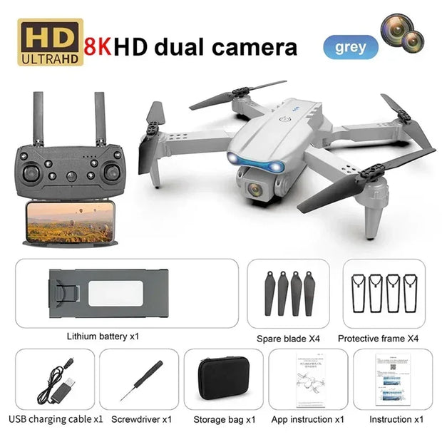 New E99 Pro Drone Quadcopter Remote Control Handle Four Axis Aircraft HD 8K Photography UAV Altitude Fixation Helicopter Toys