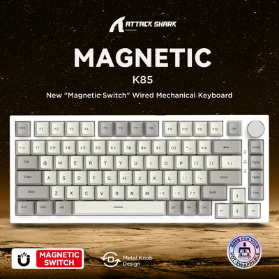 K85 E-Sports Magnetic Switch Mechanical Keyboard Customized PBT Keycaps RGB Adjustable Trigger Aluminum Wired Low-Latency Gaming