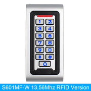 Standalone Metal Keypad Backlit WG RFID 125khz Reader for Access Control System Proximity Card 2000 User Door Lock Outdoor Entry