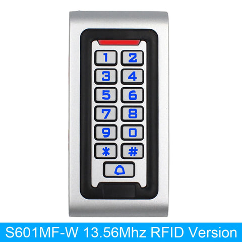 Standalone Metal Keypad Backlit WG RFID 125khz Reader for Access Control System Proximity Card 2000 User Door Lock Outdoor Entry