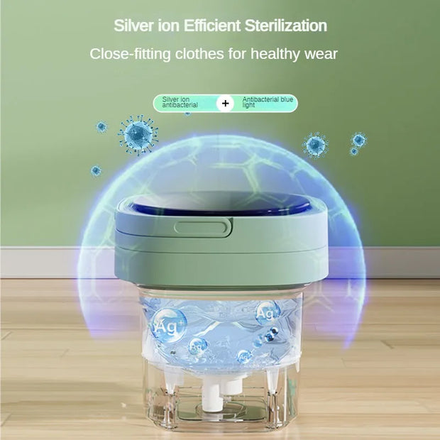 Portable Foldable Washing Machine With Spin Dryer Automatic Mini Underwear Sock 110v/220V Washing Machine With Centrifuge 8L