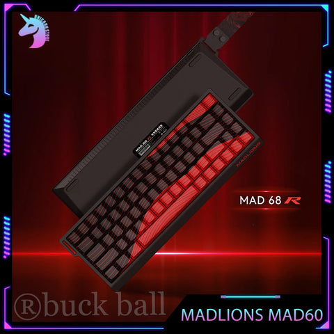 Madlions Mad60 He Magnetic Switch FGG Mechanical Keyboard Mad68 He Wired Keyboard Custom Low Latency Hot Wap Gaming Keyboards