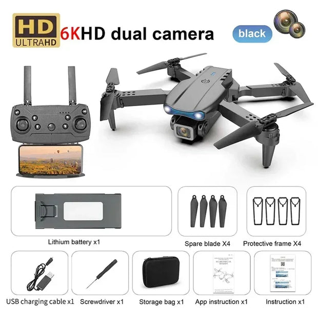 New E99 Pro Drone Quadcopter Remote Control Handle Four Axis Aircraft HD 8K Photography UAV Altitude Fixation Helicopter Toys