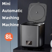 8L Mini Fully Automatic Washing Machine,Portable Electric Home Underwear Elution Washer,4 Speed Cleaning,Health Sterilization