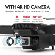 Professional Drone E88 4K Wide-Angle HD 1080P Camera WiFi FPV Height Hold Foldable RC Drone Quadrotor Helicopter Children's Toys