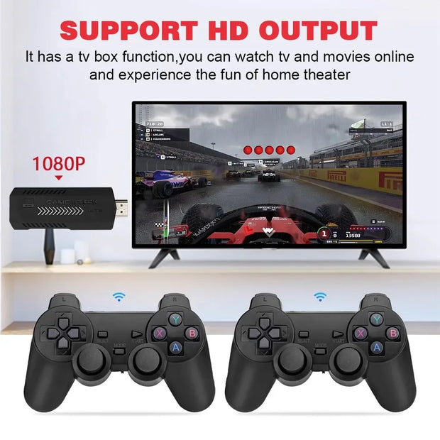 X2 Plus 128G 30000 Games Retro Game Console w/ GD10 Pro Stick- 4K/3D/HD +Wireless Controller