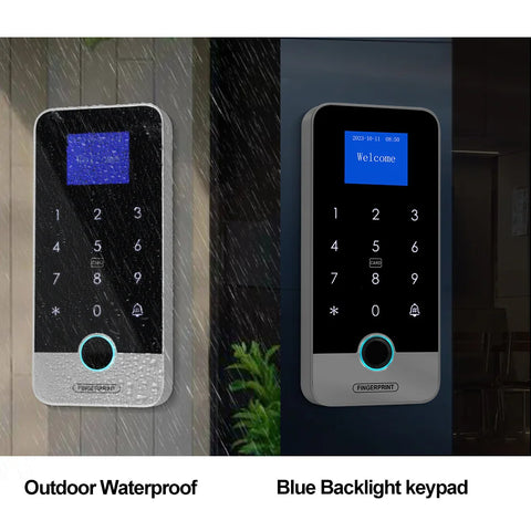 Waterproof Bluetooth Tuya APP Fingerprint Access Controller Standalone RFID Keyboard Touch Keypad 13.56MHz Door Opener System