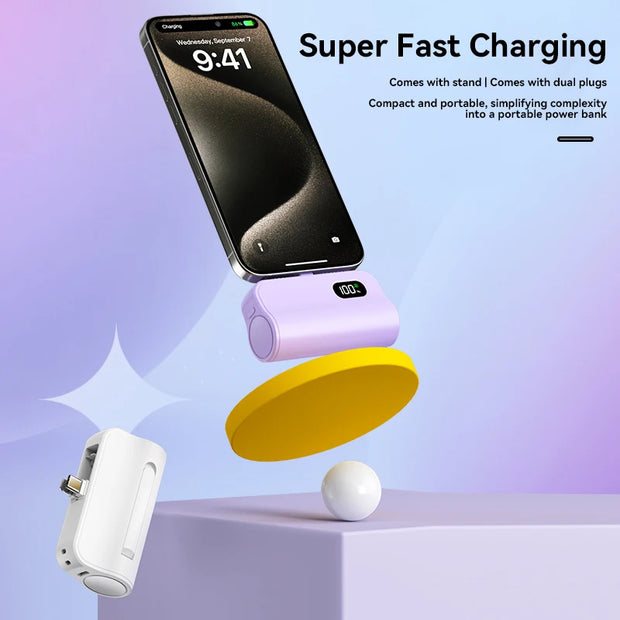 Xiaomi Mini 50000mAh Capsule 2-in-1 Large Capacity Digital Display Portable Fast Charging External Battery for Iphone Samsung