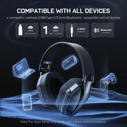 SuperEQ G19BT 2.4GHz Wireless Gaming Headphones Ultra-light Bluetooth 5.4 Headset Gamer with Mic for PC/PS5/Xbox By EKSA Choice