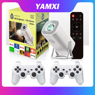 S40 Max Game Consoles Projector WIFI Portable Intelligent Beamer Quad core ARM Cortex-A53 Support GB PS1 PSP NES SFC Games