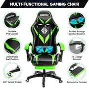 Gaming Chair Office Chair Massage Racing Computer Desk Chairs Headrest Ergonomic Massage Lumbar Support High Back Adjustable