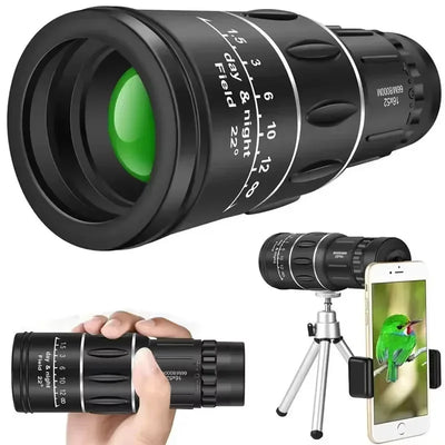 16x52 Monocular Telescope,Portable Long Range HD Powerful monocular 망원경 For Birdwatching Hiking Concert Photography монокуляр