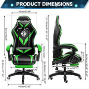 Massage Gaming Chair Racing Computer Desk Chairs Ergonomic Massage Lumbar Support High Back Adjustable Swivel Task Chair