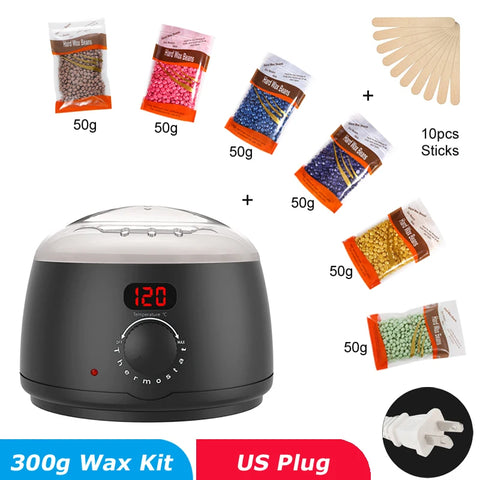 SUNANTH Hair Removal Wax Heater Machine Digital Display Screen Depilatory Hard Wax Melt Warmer Paraffin Waxing Beans Epilator