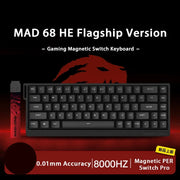 MADLIONS MAD 60/68HE Mechanical Keyboard Magnetic Switch Rapid Trigger 8K RGB Gaming Keyboard Valorant Gamer Accessories Gifts